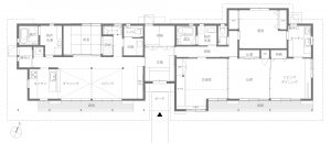 和風二世帯住宅間取りプラン平面設計図面