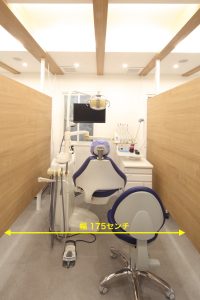 歯科医院クリニック診療所診察台スペース寸法設計