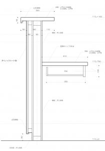 医院クリニック受付カウンター寸法長さ高さ